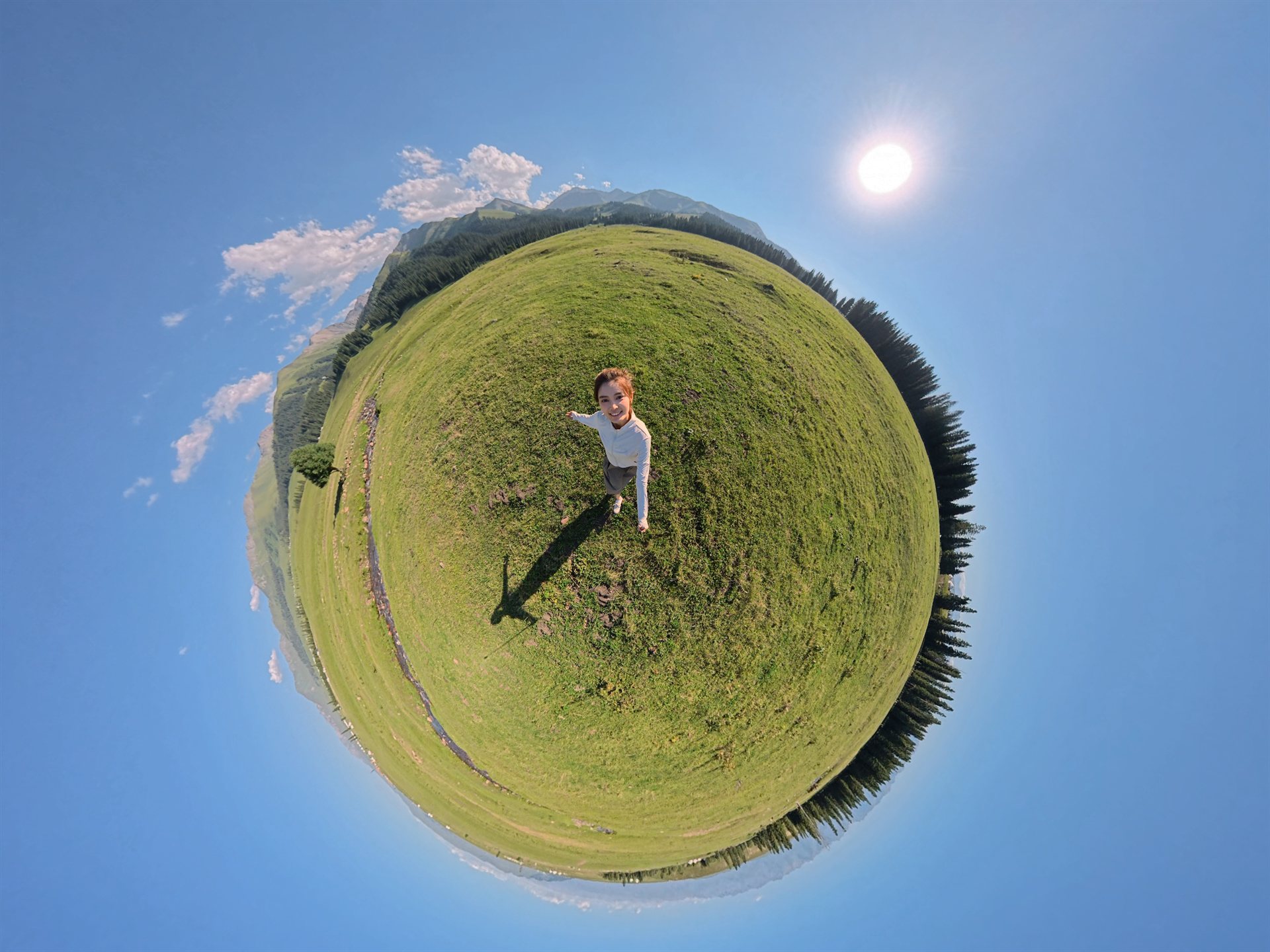 Asteroid tiny planet perspective